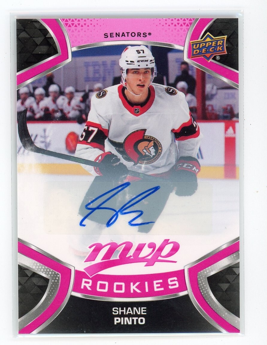 2021-22 Upper Deck MVP Rookie Magenta Auto Shane Pinto #236 Rookie Auto RC