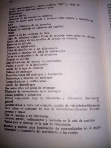 FIAT 600, Reparaciones, Ajustes, Puesta a punto, Afinado, Datos Técnicos (1960+) - Imagen 6 de 10