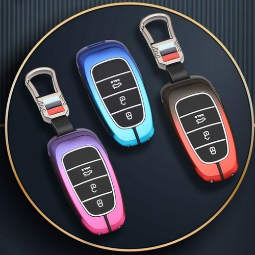 Funda de aleación de silicona para llave de coche para Hyundai Sonata Tucson Santa Fe 2020-2022 - Imagen 11 de 16