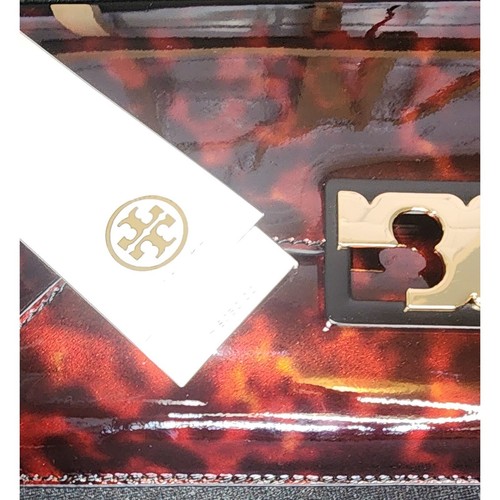 Neu mit Etikett Tory Burch Clutch Abendtasche Schildpatt Print Lackleder - mit Tasche - Bild 3 von 9