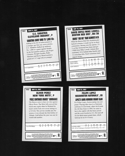 2008 Topps Year in Review 17 Cards Baseball Trading Cards MLB - Imagen 4 de 8