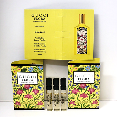 #ad #ad Gucci Flora Gorgeous ORCHID eau de parfum 0.05 fl oz 3 Spray VIALS For WOMAN $15.99