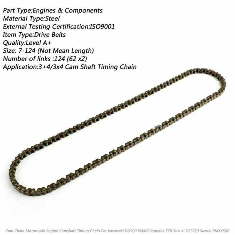 Cadena de leva de distribución 124L para Kawasaki Ninja 250 250R Eliminator 250 92057-1210 Foto 2 de 4