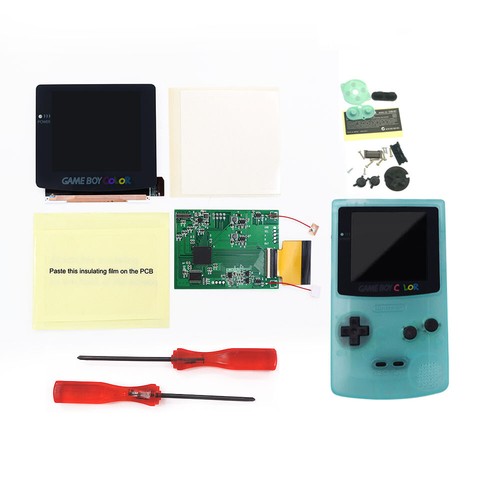 Game Boy Color GBC Q5 IPS Backlight LCD 2.0 Laminated Screen Kits+Pre-cut Shell - Picture 31 of 51