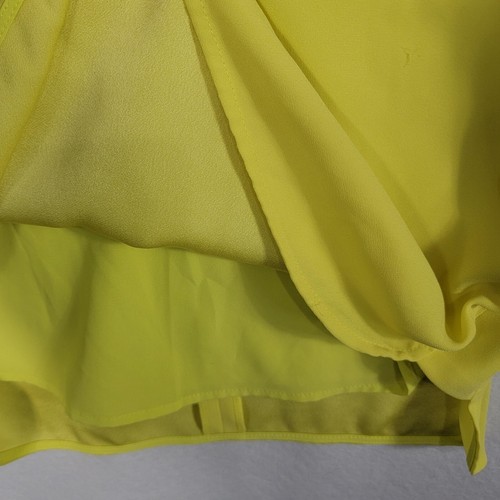 NWOT BCBG Maxazria Ellie Draped Back Sleeveless Lt Lemongrass Size 0 (XXS) FLAWS - Picture 5 of 14