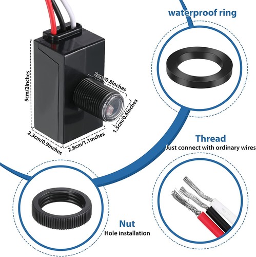 Dusk to Dawn Sensor,Photocell Sensor,Light Sensor for Outdoor Lighting,UL Listed - Picture 4 of 12