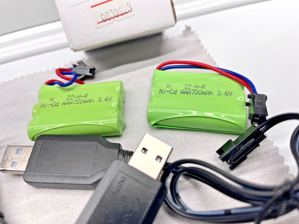 Batterie 6V 1500mAh NiMH Avec Câble Charge USB - Pour Voiture Télécommandée, Camion RC - Prise JST, Rechargeable