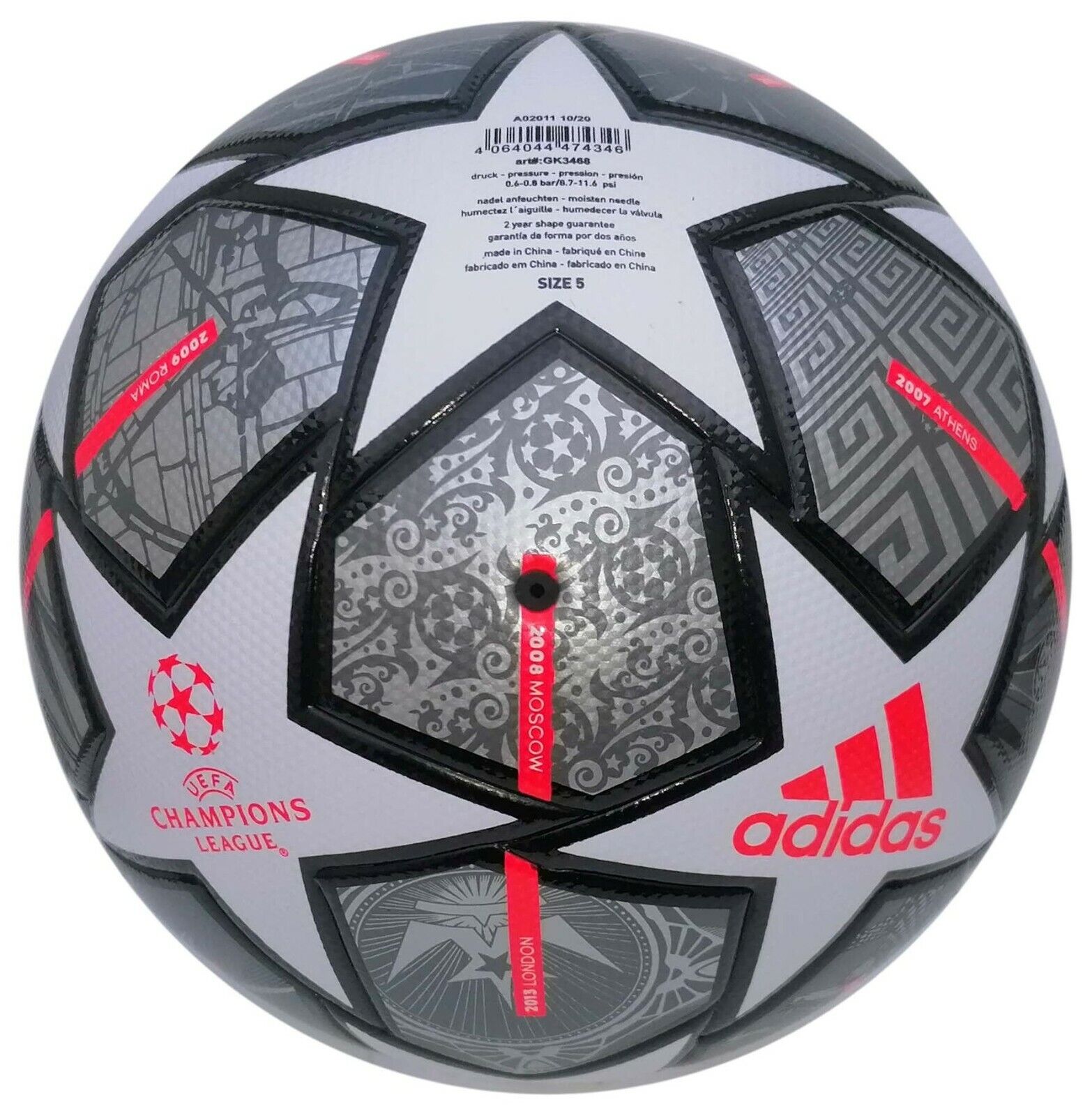 Beeldhouwwerk Delegeren Smelten adidas Finale League Istanbul Top Training Ball Seamless Football Ball Goal  Silver | eBay