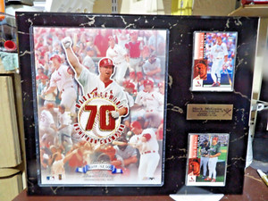 1998- Mark McGwire Plaque  12"x15" Photo Limited Ed.  HR #70 Plus Cards # 1