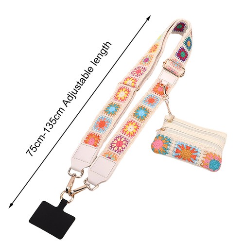 Mobile Phone Bag with Shoulder Strap Cell Wallet Adjustable Lanyard Crossbody - Photo 9 sur 23