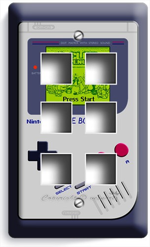 VIDEO GAME BOY KONSOLE KLASSISCH NINTENDO LICHTSCHALTER AUSLASS WANDPLATTE SPIELZIMMER - Bild 13 von 32