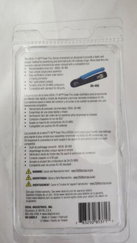 Ideal 85-371 Modular Plug,Category 5E Cable,Pk50 - Picture 2 of 6
