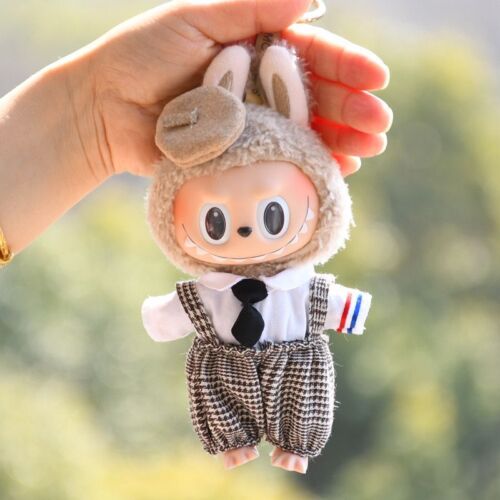 POP MART LABUBU The Monsters Plush Mini Casual Romper White Tie Clothes No Toys - Picture 3 of 6