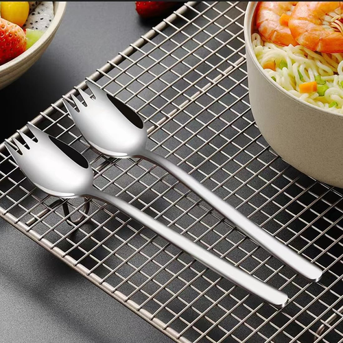 Sporks, 4er Pack 18/10 Spork Edelstahl, Metallspork für den täglichen Haushalt - Bild 6 von 12