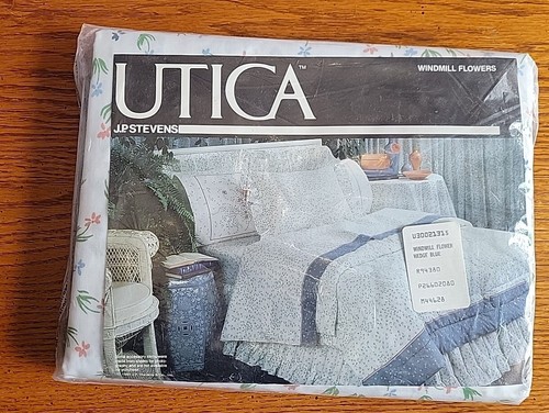 Molino de viento de hoja plana doble flores de colección sin percal de hierro JP Stevens Utica nuevo - Imagen 6 de 12