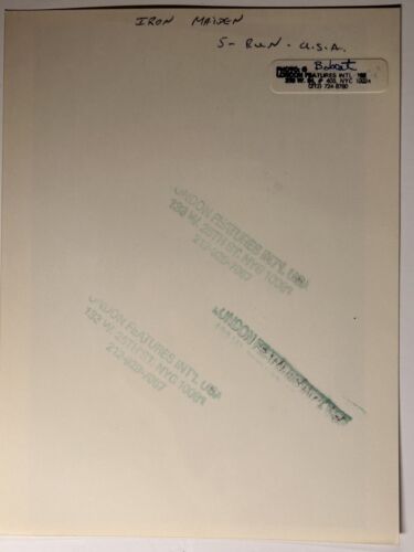 Iron Maiden Photo Adrian Smith Vintage Original Stamped Promo Circa Mid 80s - Picture 2 of 16