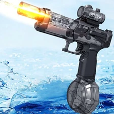 Electric Water Gun with Light Up,28-32 FT, Powerful High Powered Automatic Sq...