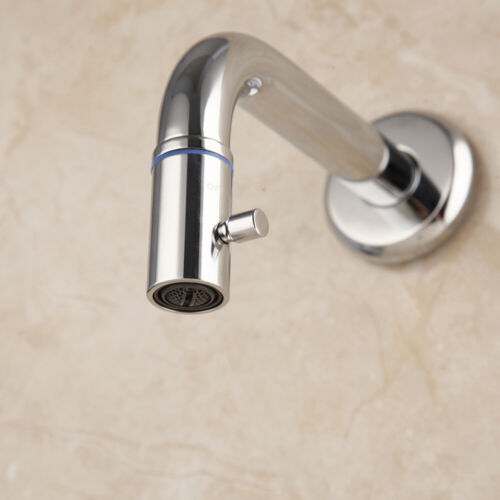 Carino rubinetto ottone cromato bagno da parete solo rubinetto acqua fredda - Foto 3 di 11