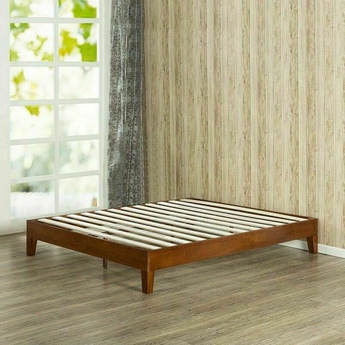 King Size Bed Frame Solid Wood Platform Modern Farmhouse Mid Century Mission New 787699168609 King Size Bed Frame Solid Wood Platform, Mid Century Modern King Size Platform Bed Frames