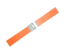 Bonetto Cinturini Rubber Watch Band Strap 22 mm Deployment Buckle Orange 300L