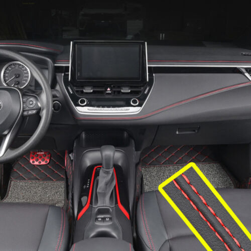 2m Red PU Leather Decor Line Strip For Car Door Dashboard Strip Auto Accessories - Picture 7 of 9