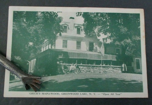 GRECK'S MAPLEWOOD, Greenwood Lake, Orange County, NY Vintage Postcard - Bild 1 von 2
