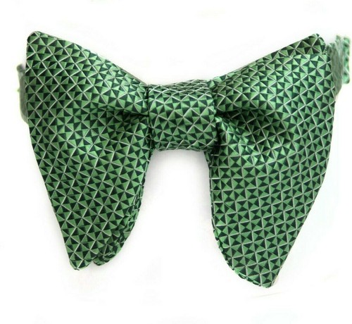NWT Big Butterfly Bow tie Men's Self tied Bow Tie Green S464 - 第 2/8 張圖片
