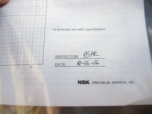 CHIRON BALLSCREW B05833100200 / 1018515 1007225 NSK W4008 NEW - Picture 5 of 8