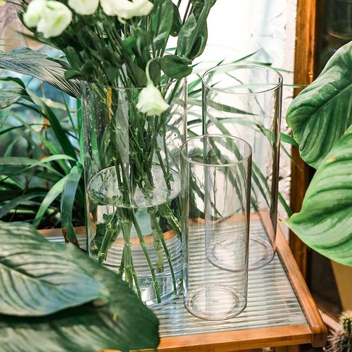 Cylinder Flower Vase Acrylic Clear Shatterproof Plastic Vases Hydropo Unic Decor - Picture 6 of 22