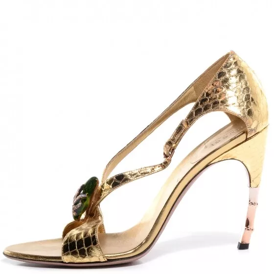 Gucci snake store sandal heels