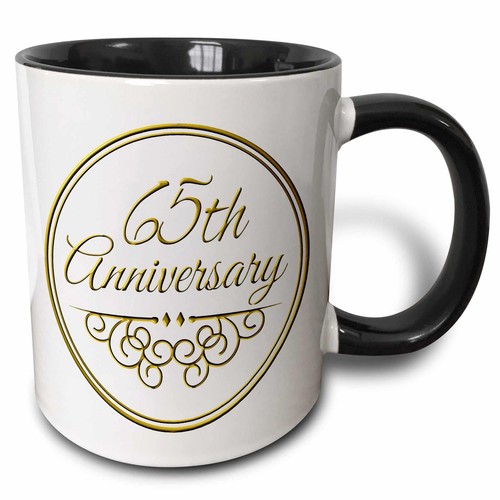 3dRose 65th Anniversary gift - gold text for celebrating wedding anniversaries - - 第 11/14 張圖片