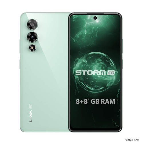 Lava Storm 5G Factory Unlocked Dual SIM-Clean Android-8GB RAM 128GB ROM-GREEN - Picture 2 of 5