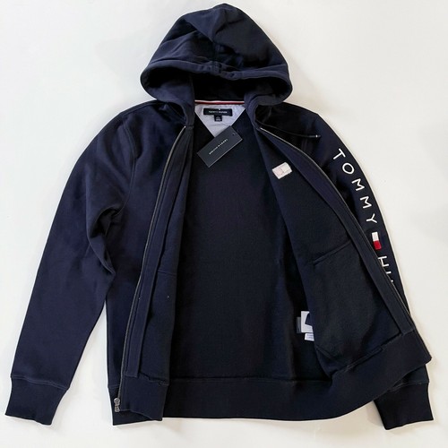 NWT Tommy Hilfiger Men's Fleece Big Embroidered Logo Full Zip Hoodie All Sizes - Picture 4 of 36