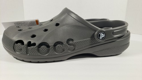 New Crocs Baya Men's Size 10/ Women's Size 12 Gray Comfort Clogs - Picture 2 of 6