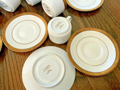 Tea set Breakfast English 16 Coffee cup saucer white gold Demitasse Centurion - Picture 5 of 8