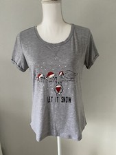 Womens Pyjama Top Size 10 Grey Matalan