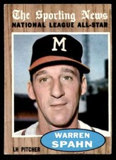 1962 Topps Warren Spahn Milwaukee Braves #399