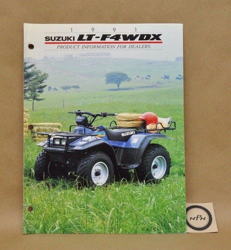 1991 Suzuki King Quad LT-F4 WDX LTF4 WDX Dealer Product Information Brochure