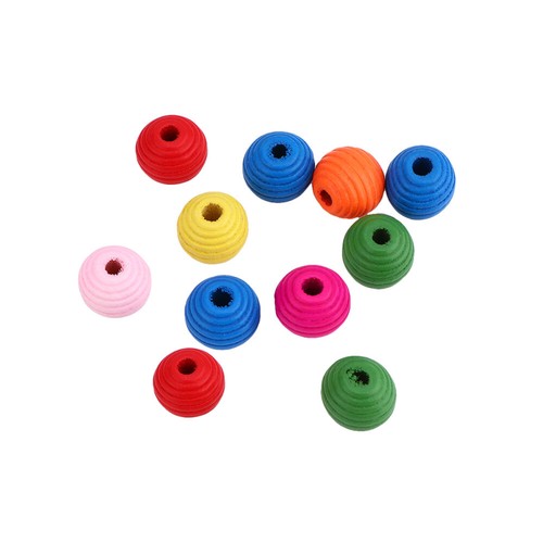 100PCS Mixed Beads Jewelry Charms Wood Beads Wood Spacer Beads for Kids