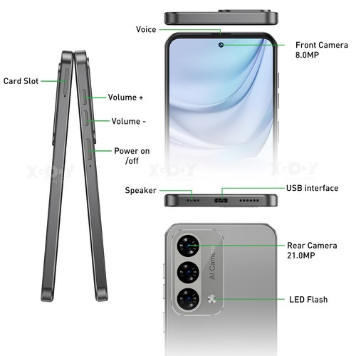 New 6.8" Factory Unlocked Android 12 Cell Phone Smartphone Dual SIM 8 Core 128GB - Picture 3 of 47