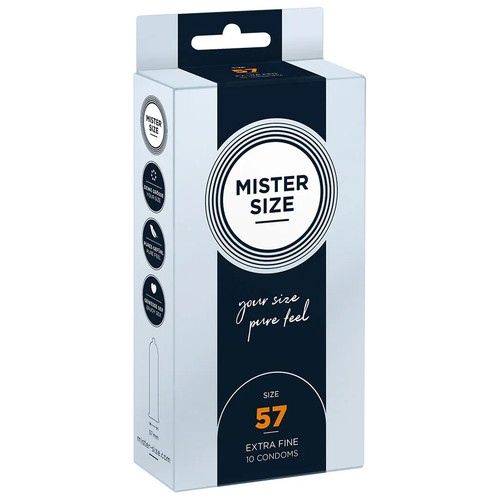 MISTER SIZE 57MM PURE FEEL CONDOMS PACKS OF 20 / 30 / 40 LATEX CONDOMS GAY STR8 - 第 1/3 張圖片