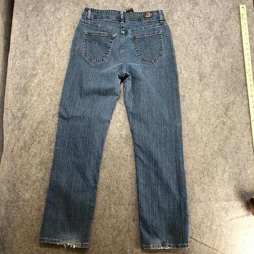 Riders by Lee Jeans Womens Size 14 Straight Leg Blue Heavyweight Light Wash - 第 2/12 張圖片