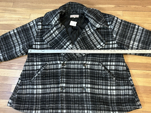 NWT Free People size XL Highlands Wool Peacoat Jacket Oversized Coat Black M2-22 - Bild 10 von 16