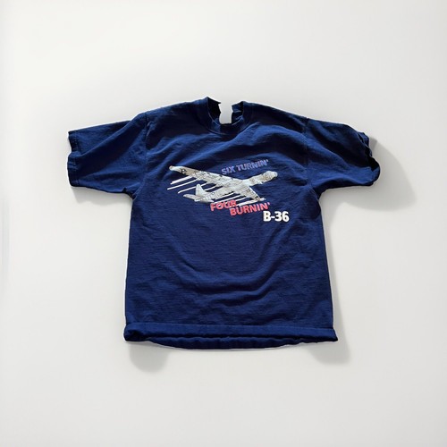 Vintage 1990s B-36 Plane 4 Turnin 6 Burnin Tee Shirt Airplane Military Medium