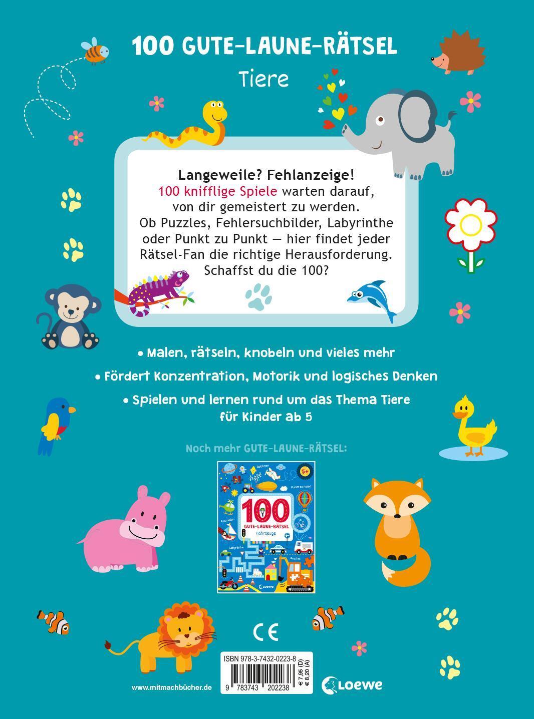 Thumbnail - 100 Gute-laune-rätsel - Tiere Lernspiele Für Kinder Ab 5 Jahre Joshua