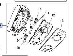 Genuine Holden Interior Rear Lamp Dome Lamp with Reading Lights VF Sportwagon - Picture 9 of 9