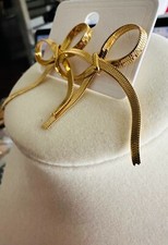 Stainless Steel 18k Gold Plated Bow Earrings