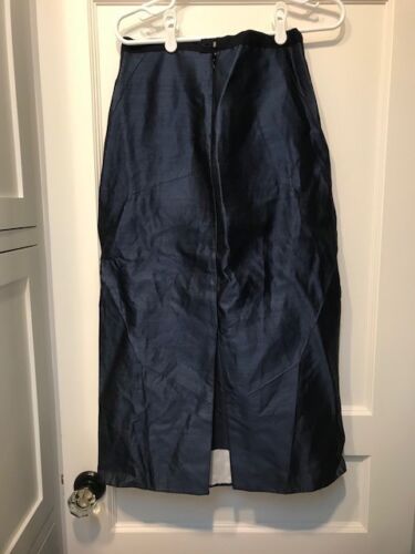 COS Silk Blend Skirt NWOT from Sample Sale, Dark Blue Size EUR 34/US 6 - Picture 3 of 8