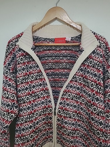 Cardigan vintage Liz Claiborne Ramie e cotone full zip taglia XL - Foto 7 di 13