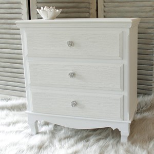 White Wood 3 Drawer Chest Shabby Vintage Chic French Bedroom Image Is Loading White Wood 3 Drawer Chest Shabby Vintage Chic
